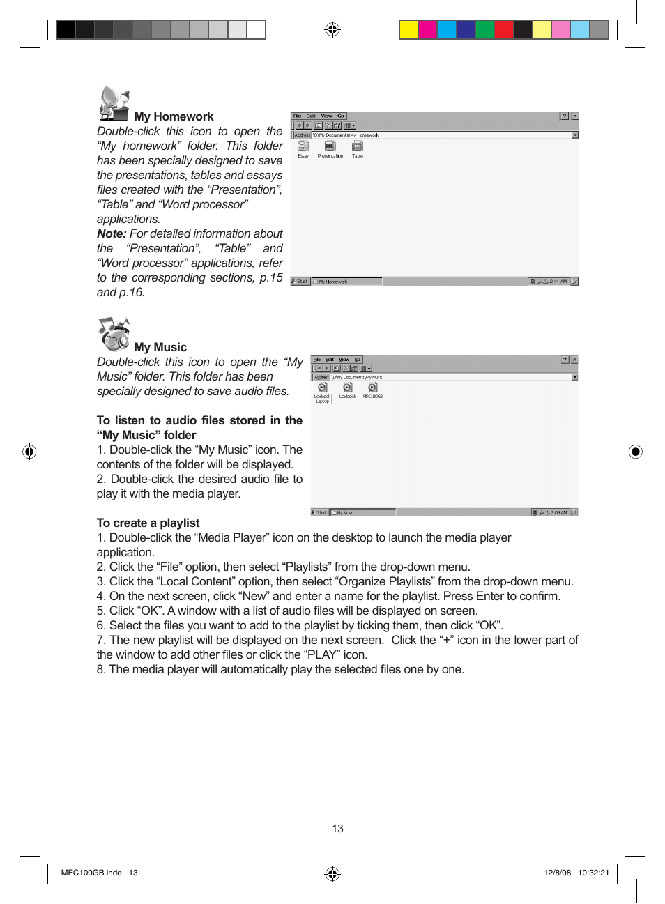 Lexibook MFC100GB User Manual | Page 13 / 24