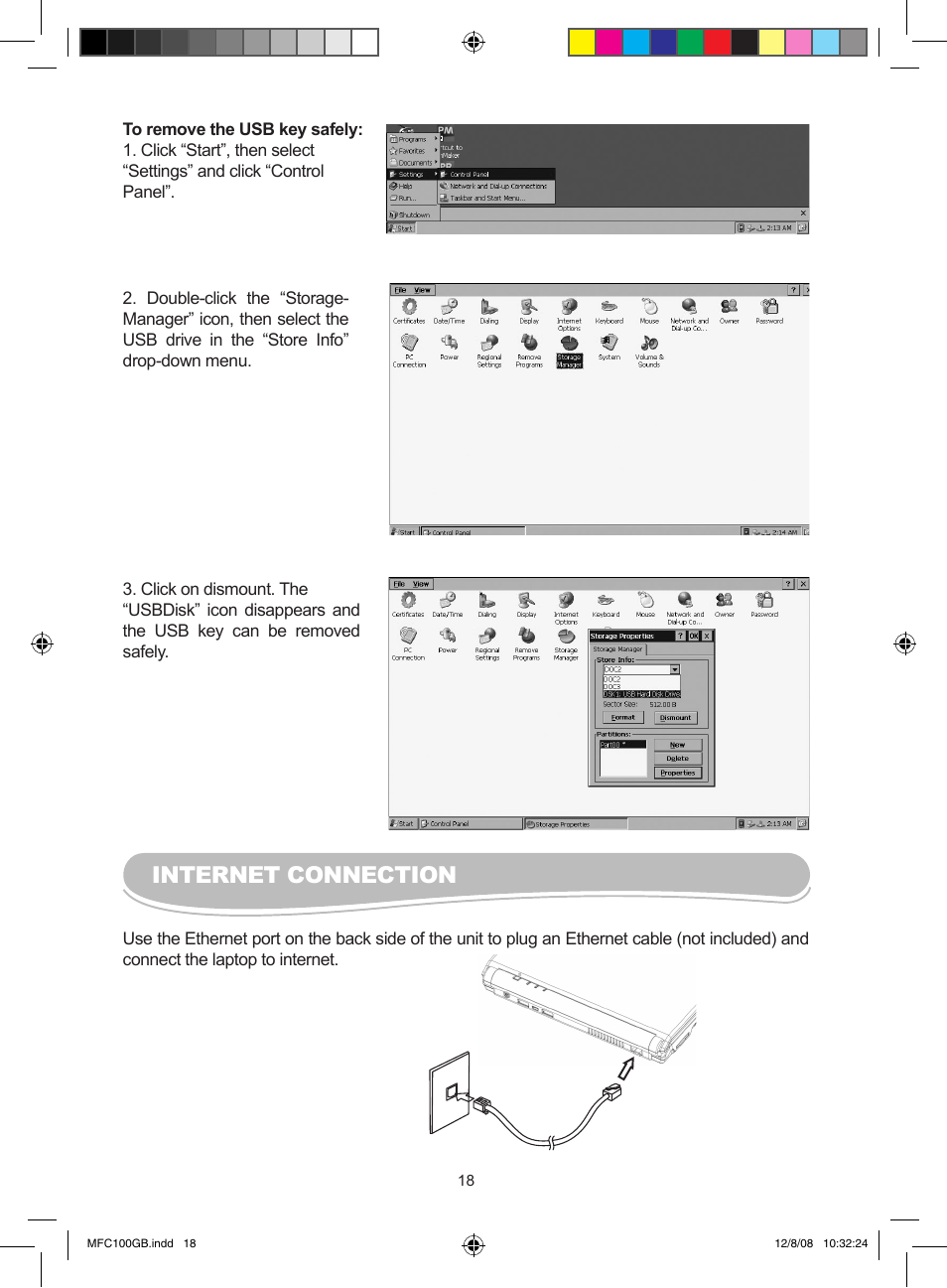 Internet connection | Lexibook MFC100GB User Manual | Page 18 / 24