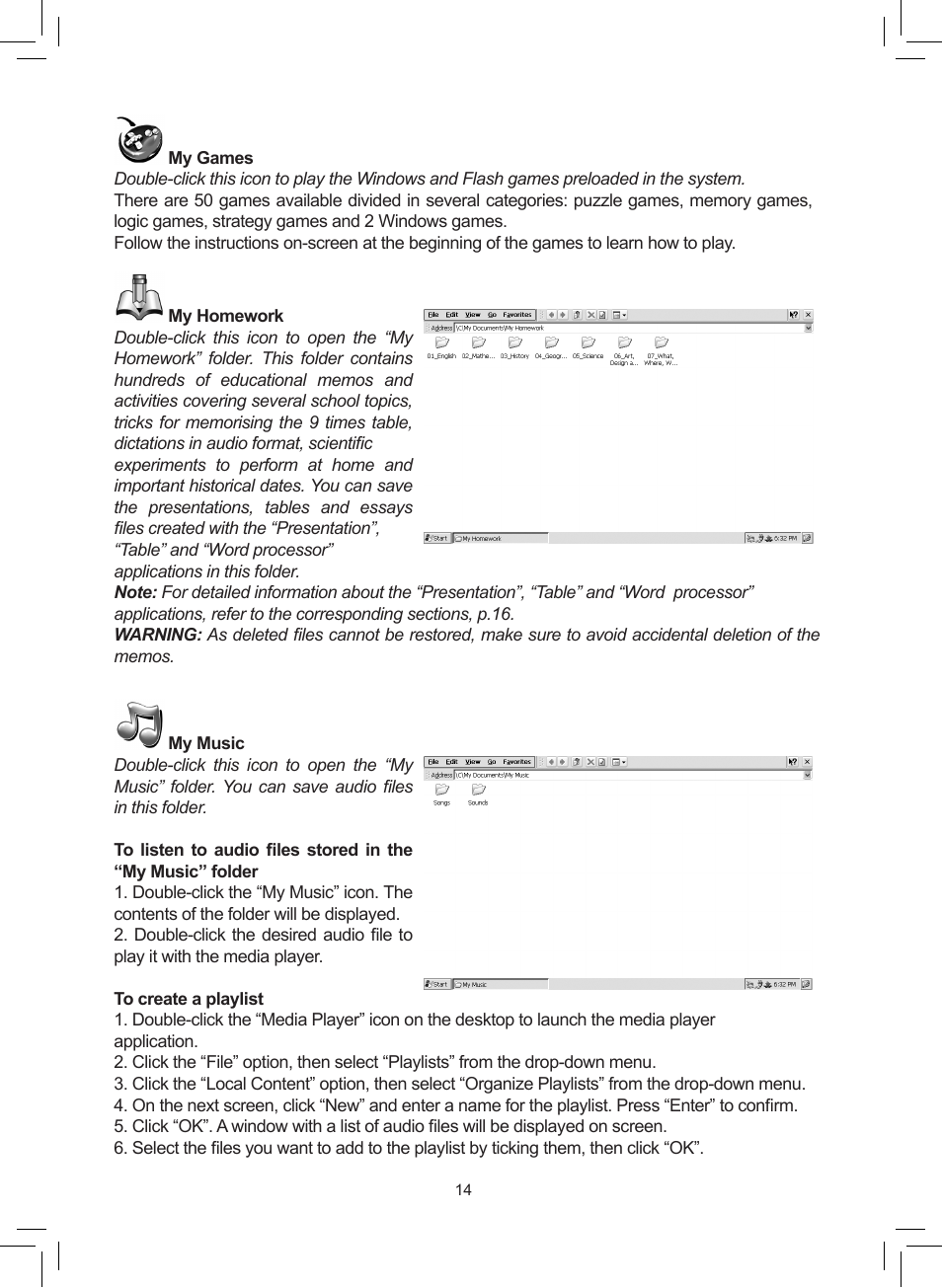 Lexibook MFC110GB User Manual | Page 14 / 27