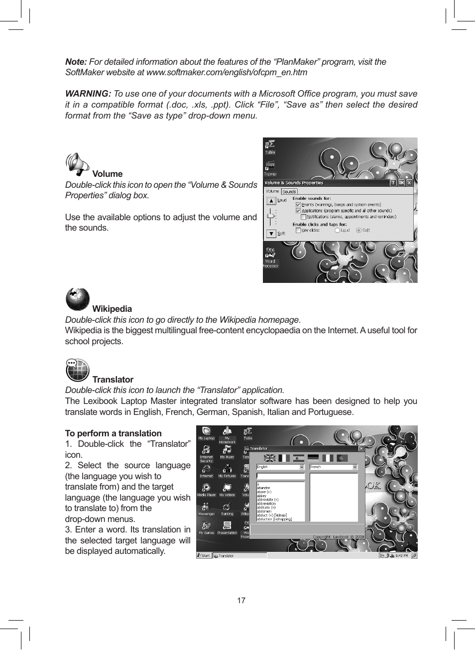 Lexibook MFC110GB User Manual | Page 17 / 27