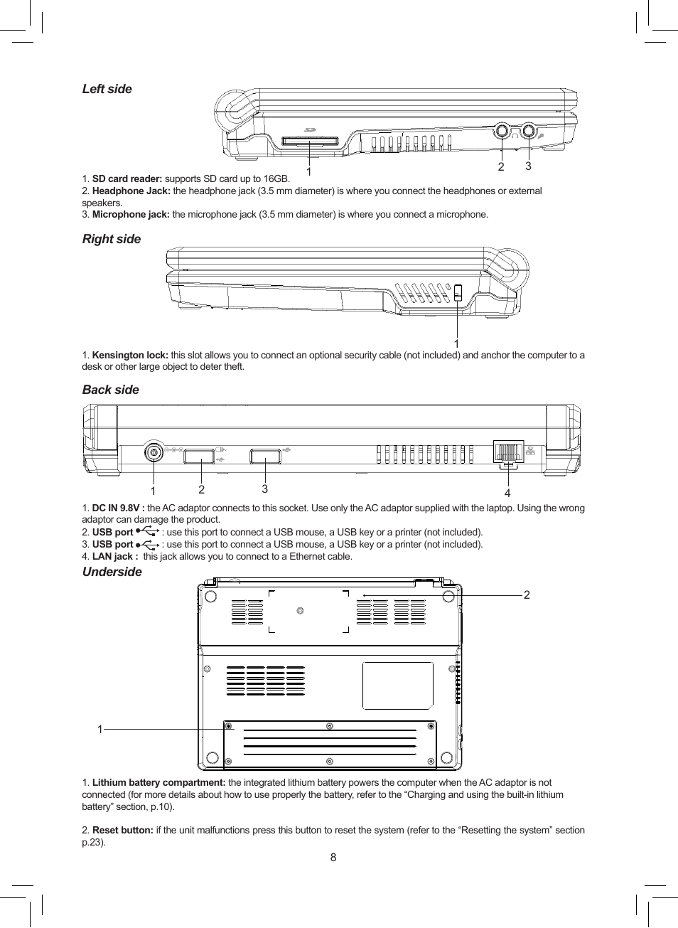 Lexibook MFC110GB User Manual | Page 8 / 27