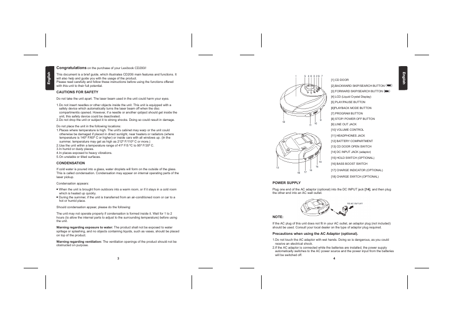 Lexibook CD200i User Manual | Page 2 / 7