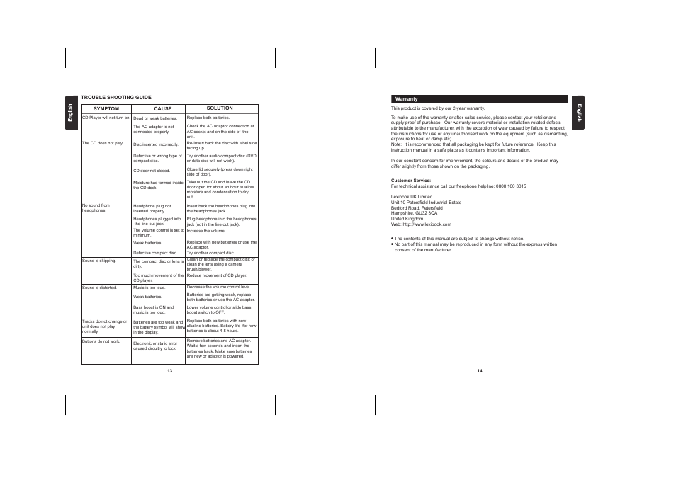 Lexibook CD200i User Manual | Page 7 / 7