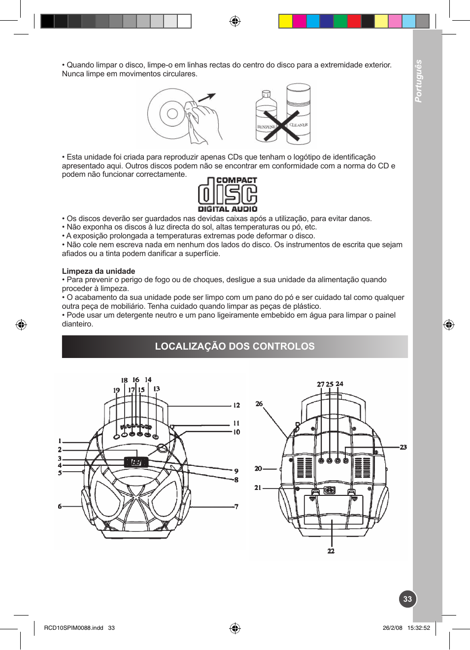 Localização dos controlos | Lexibook RCD10SP User Manual | Page 33 / 58