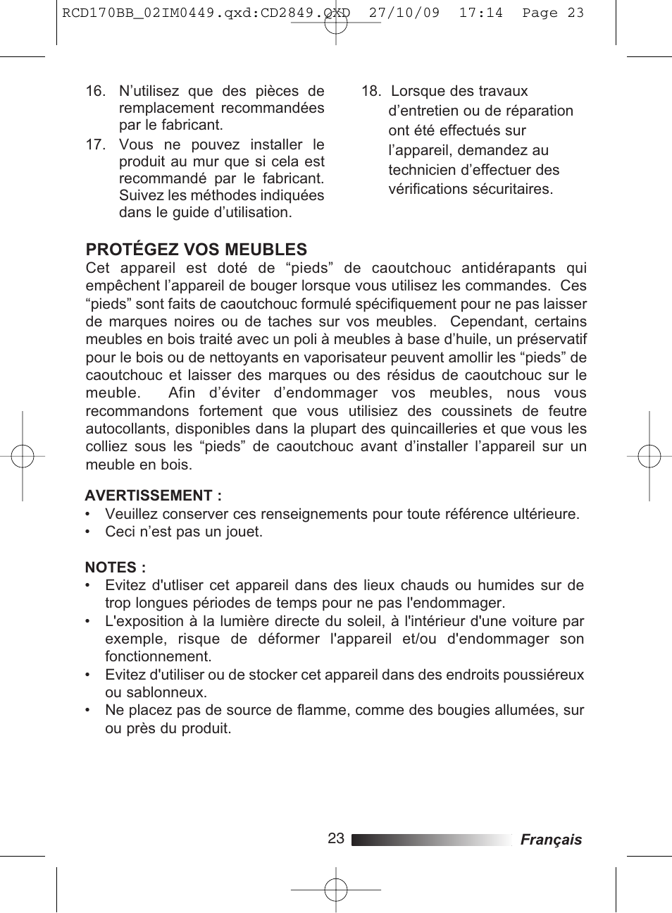 Lexibook RCD170BB User Manual | Page 23 / 134