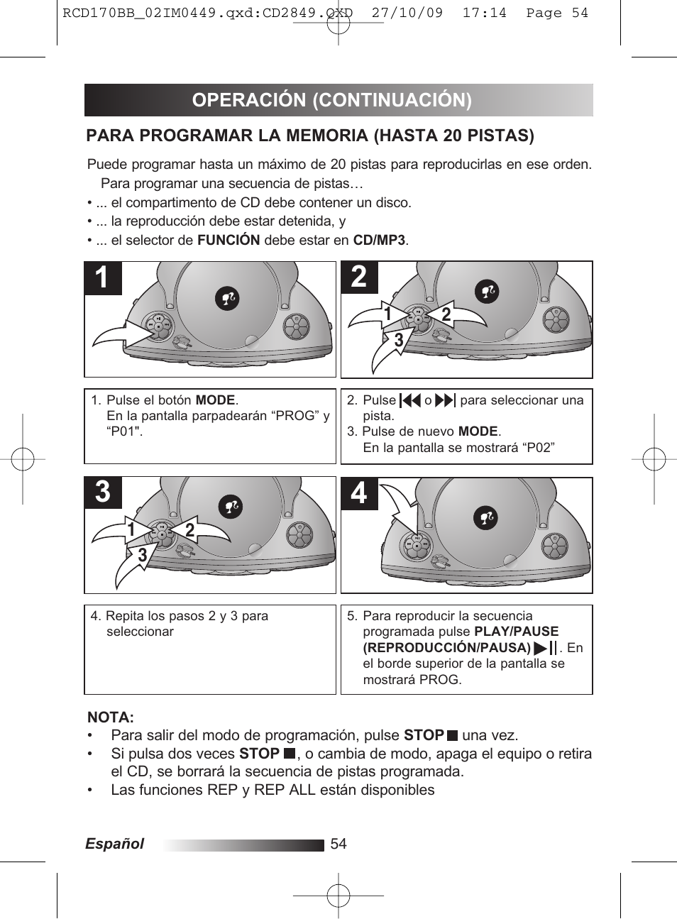 Lexibook RCD170BB User Manual | Page 54 / 134
