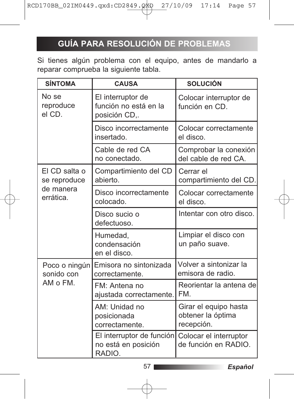Lexibook RCD170BB User Manual | Page 57 / 134