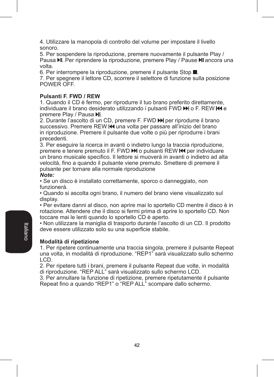 Lexibook RCD200TS User Manual | Page 42 / 54