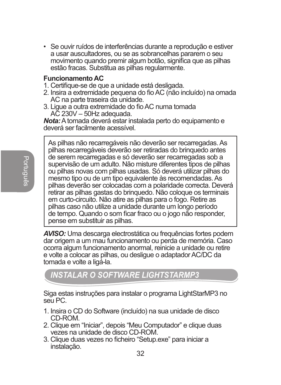 Lexibook DMPJ1 User Manual | Page 32 / 66