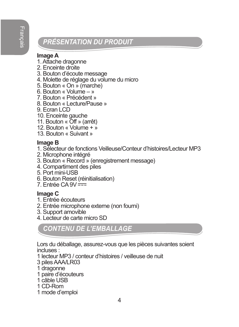 Lexibook DMPJ1 User Manual | Page 4 / 66