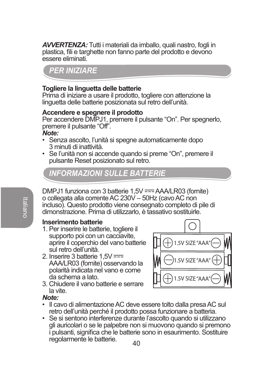 Lexibook DMPJ1 User Manual | Page 40 / 66