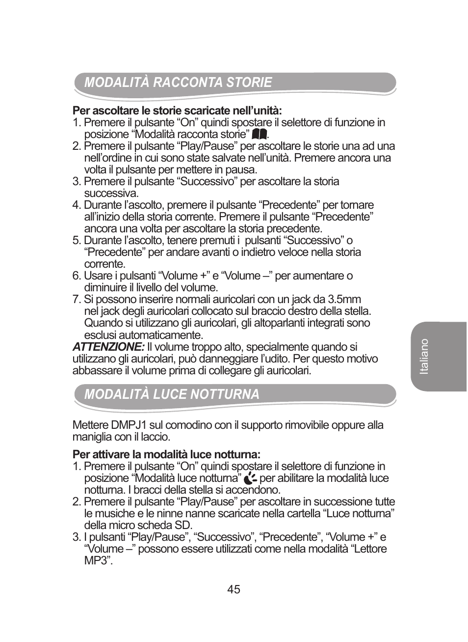 Lexibook DMPJ1 User Manual | Page 45 / 66