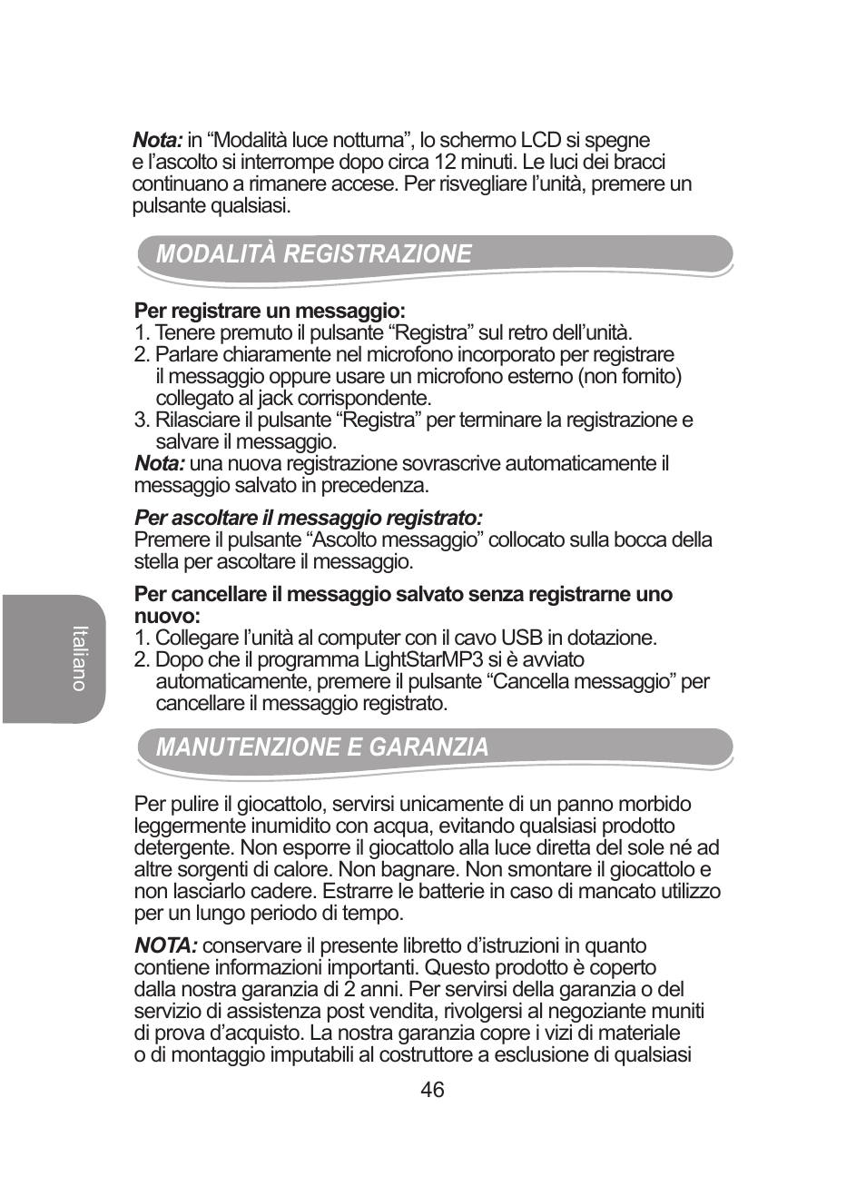 Lexibook DMPJ1 User Manual | Page 46 / 66