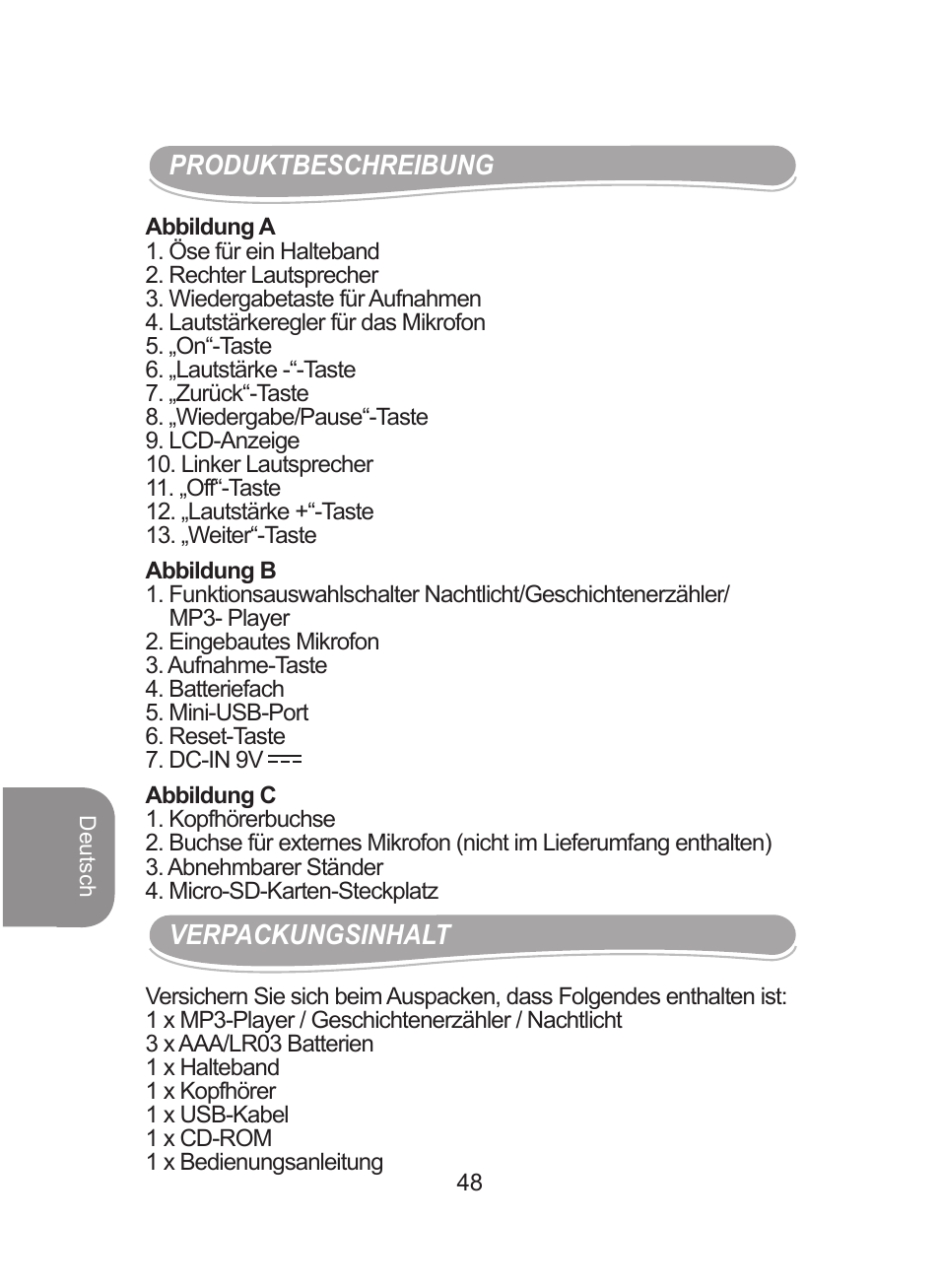 Lexibook DMPJ1 User Manual | Page 48 / 66