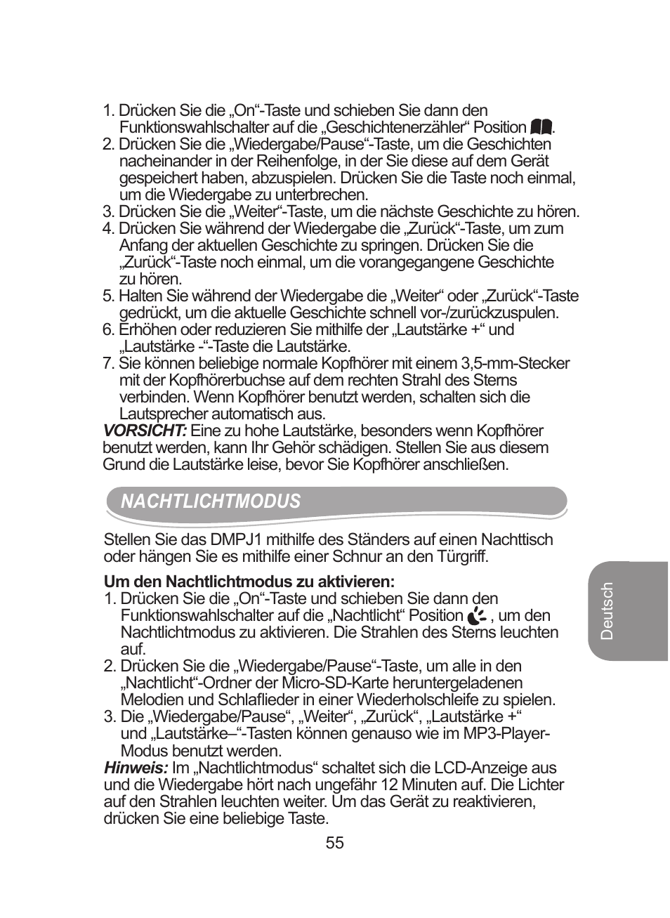 Lexibook DMPJ1 User Manual | Page 55 / 66