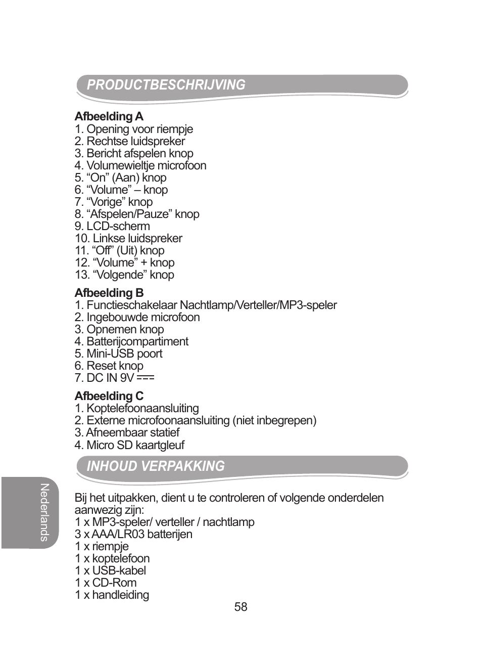 Lexibook DMPJ1 User Manual | Page 58 / 66