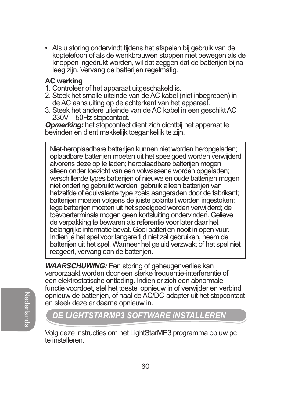 Lexibook DMPJ1 User Manual | Page 60 / 66