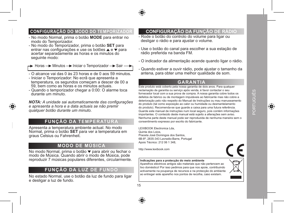 Lexibook DR900 User Manual | Page 15 / 24