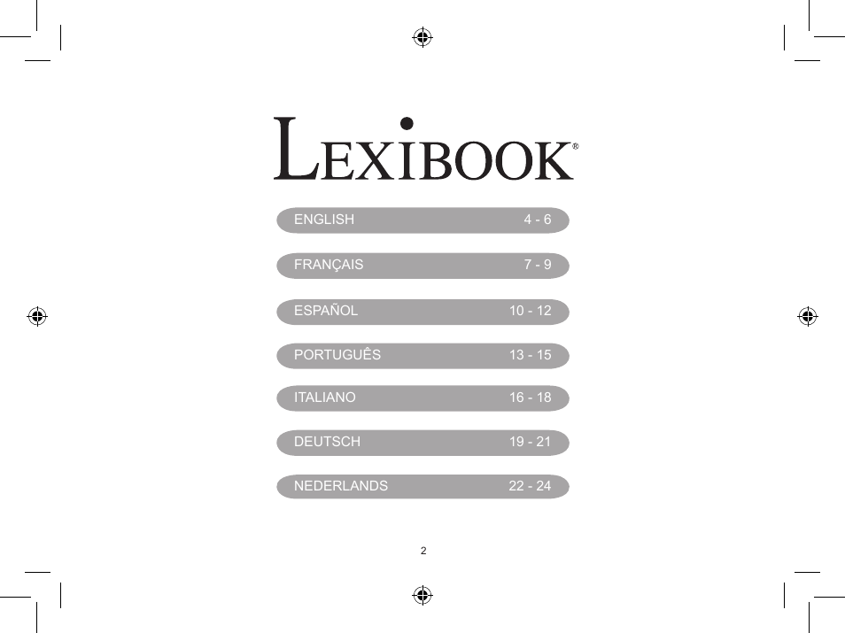 Lexibook DR900 User Manual | Page 2 / 24