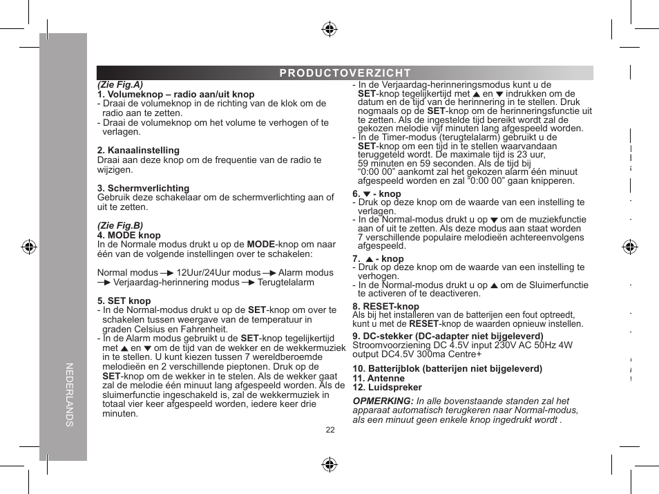 Lexibook DR900 User Manual | Page 22 / 24