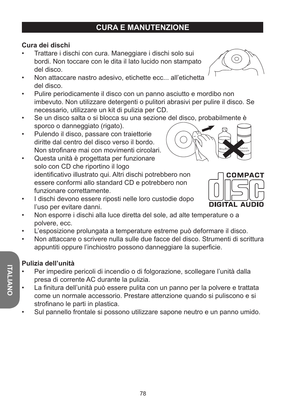 Cura e manutenzione | Lexibook K5000HM User Manual | Page 78 / 108
