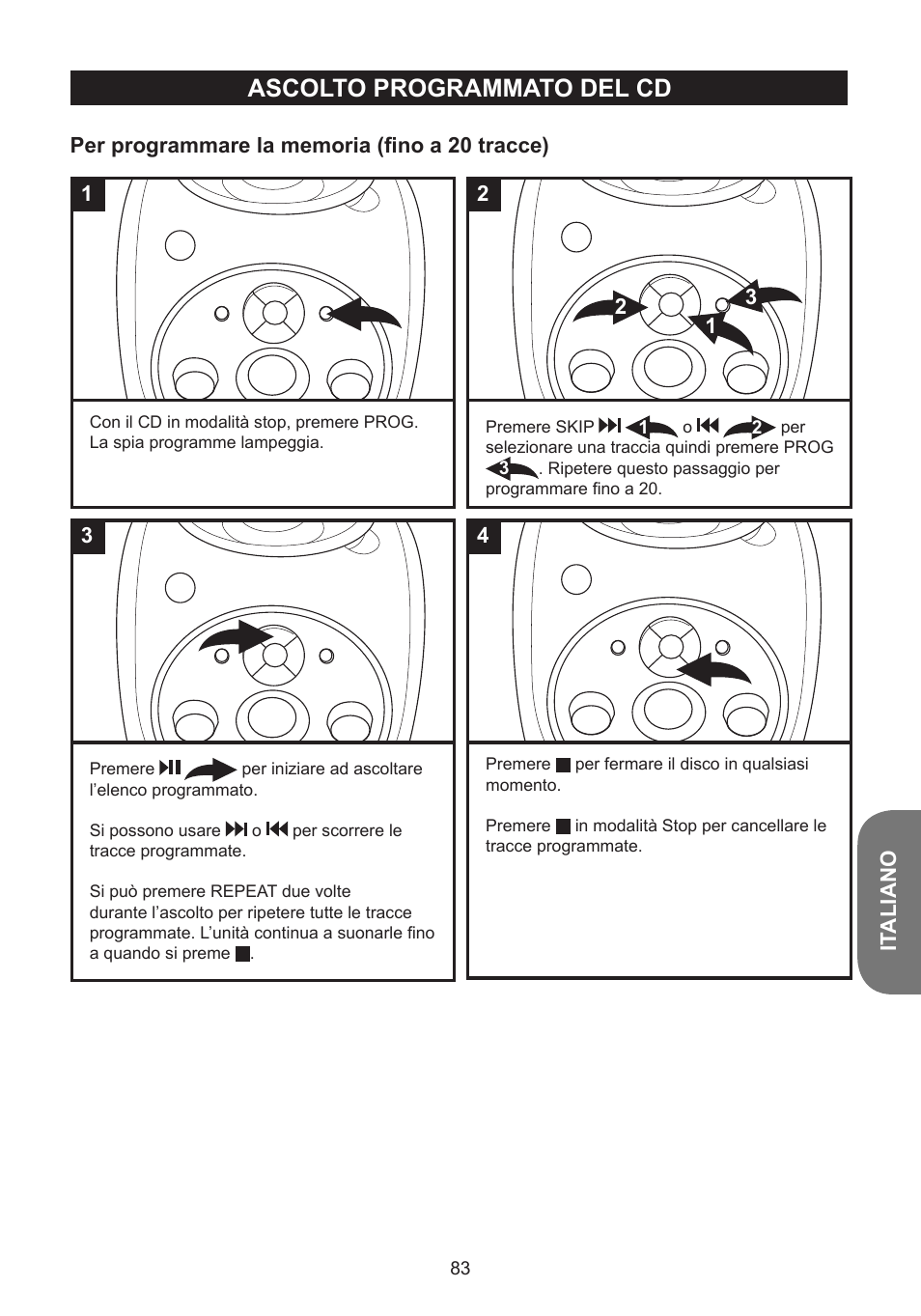 Ascolto programmato del cd | Lexibook K5000HM User Manual | Page 83 / 108