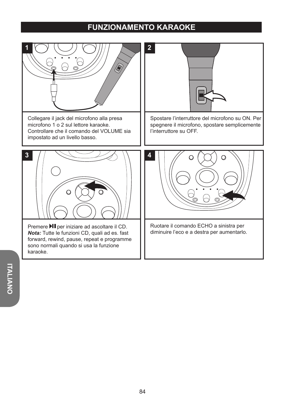 Funzionamento karaoke | Lexibook K5000HM User Manual | Page 84 / 108