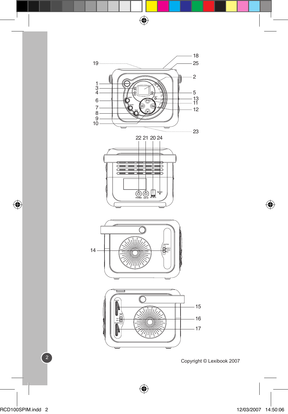 Lexibook RCD100SP User Manual | Page 2 / 62