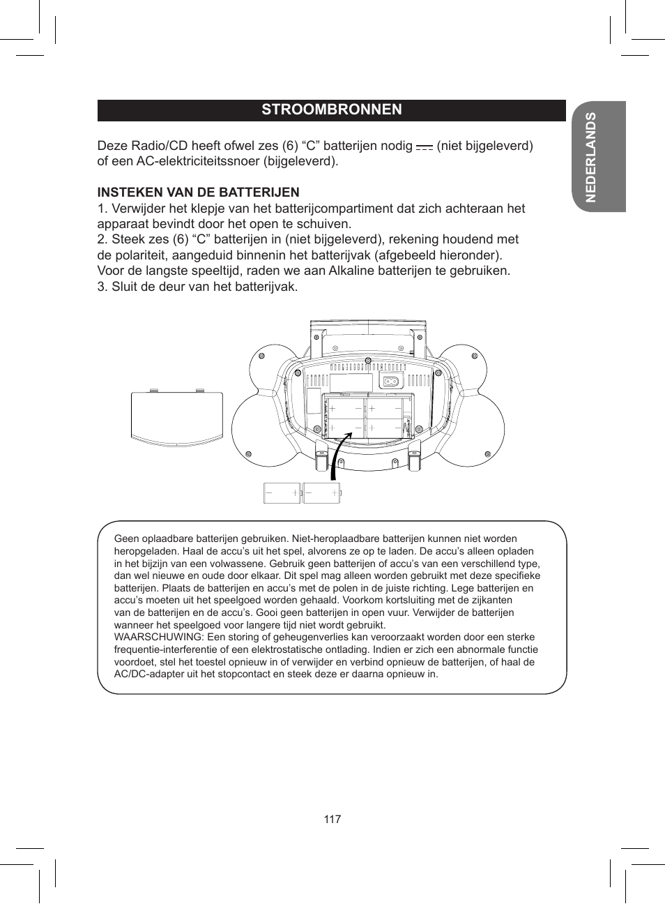Stroombronnen | Lexibook RCD150FE User Manual | Page 117 / 130