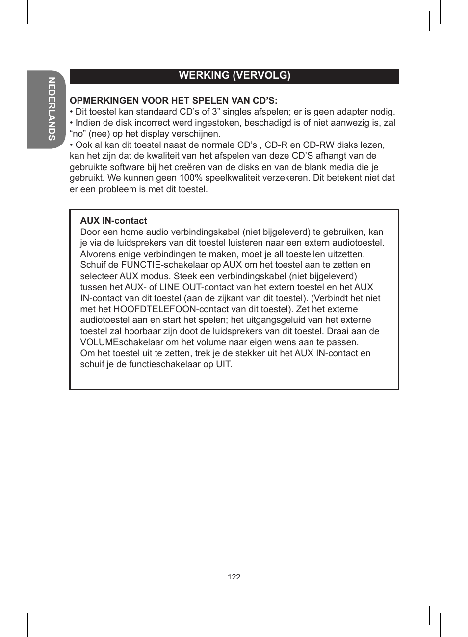 Lexibook RCD150FE User Manual | Page 122 / 130