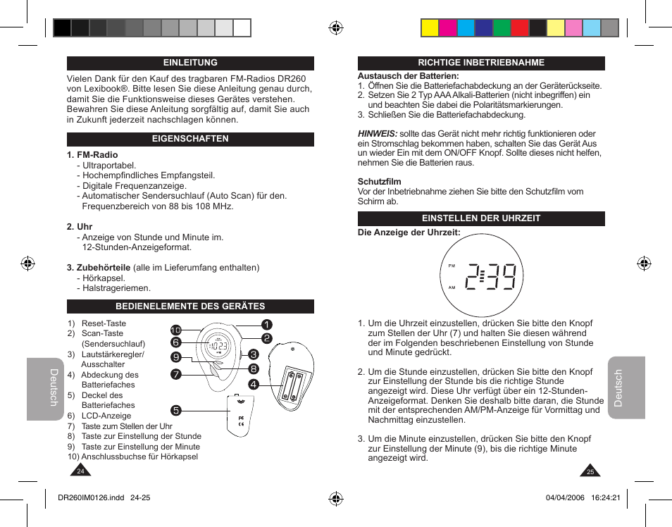 Lexibook DR260 User Manual | Page 13 / 17