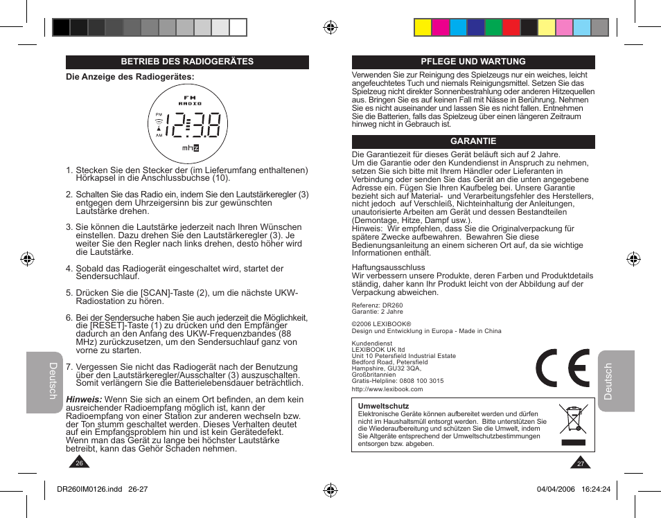 Lexibook DR260 User Manual | Page 14 / 17