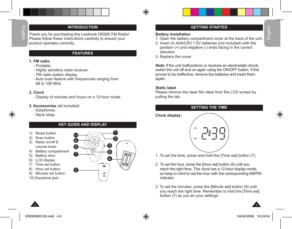 Lexibook DR260 User Manual | Page 3 / 17
