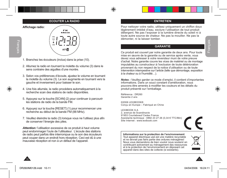 Lexibook DR260 User Manual | Page 6 / 17