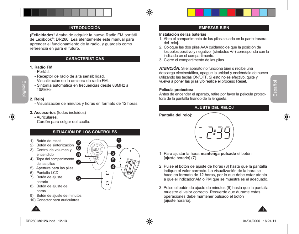 Lexibook DR260 User Manual | Page 7 / 17