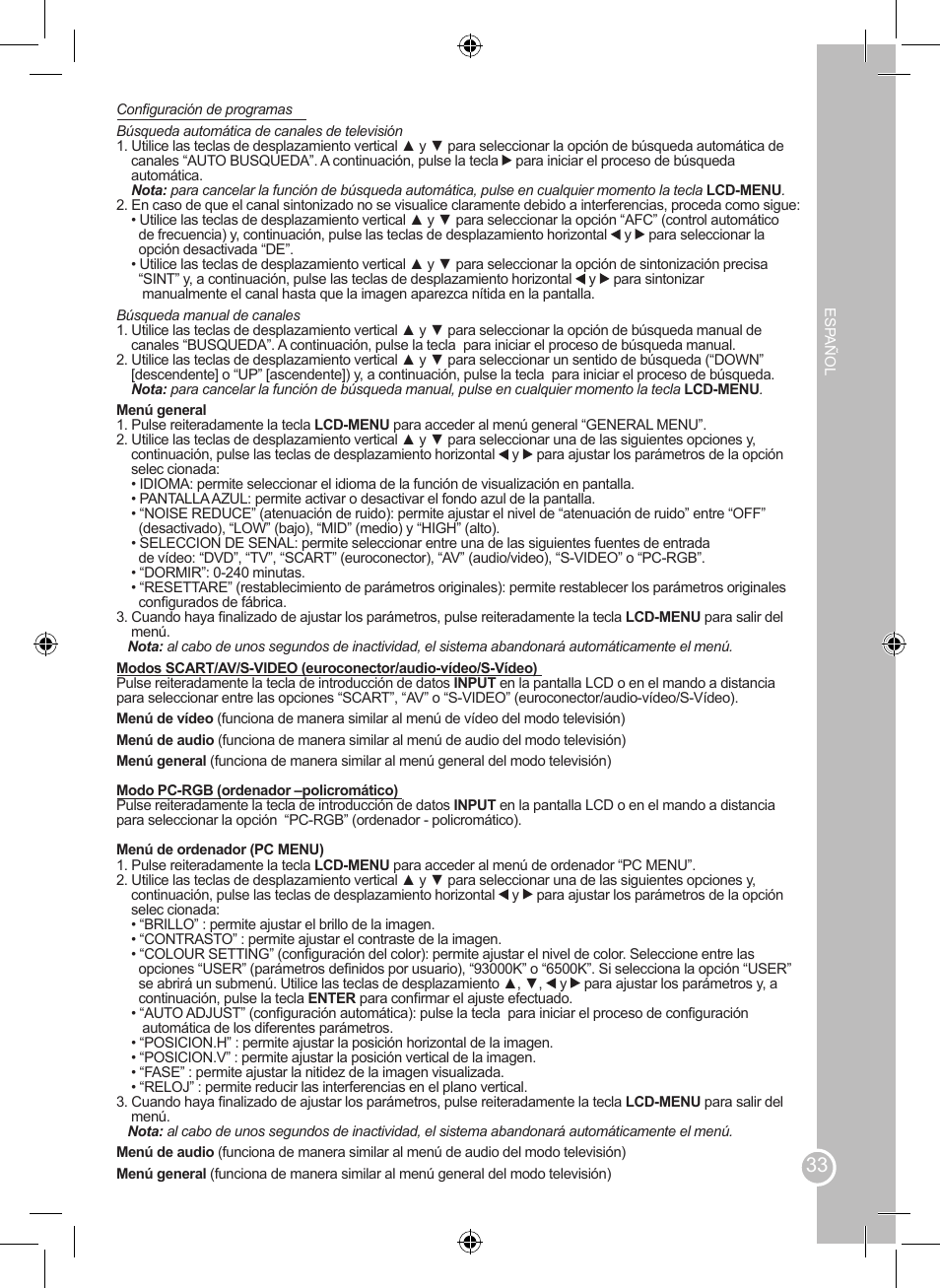 Lexibook LCDDVD2BB User Manual | Page 33 / 88