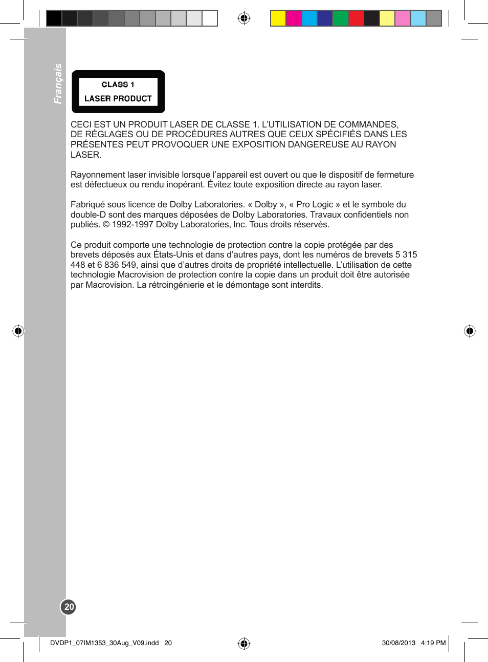 Lexibook DVDP1 VA07 User Manual | Page 20 / 52