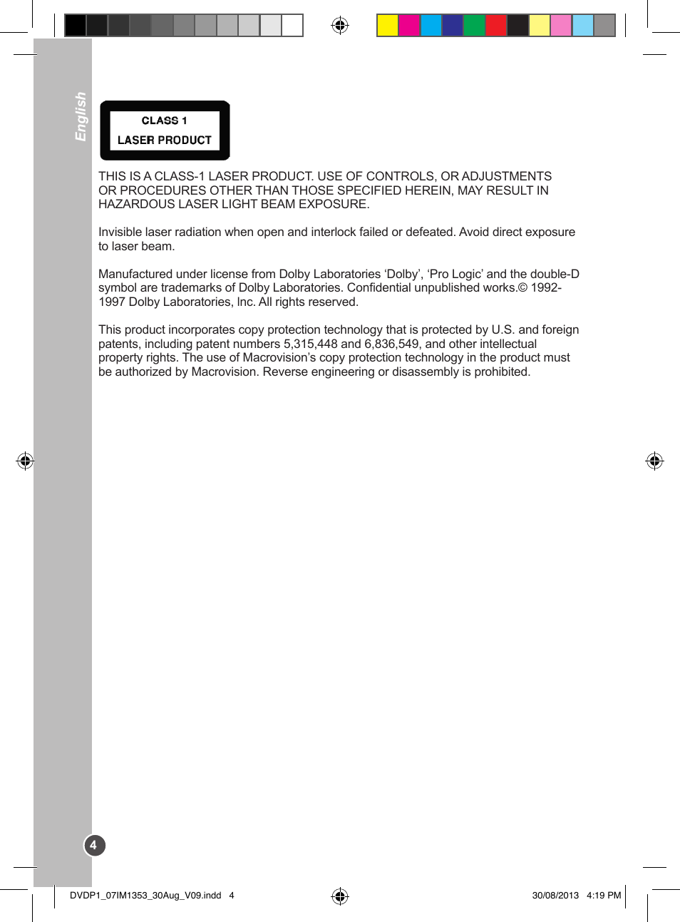 Lexibook DVDP1 VA07 User Manual | Page 4 / 52