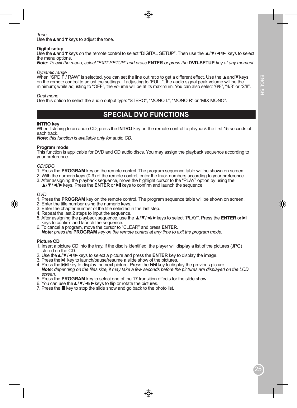 Special dvd functions | Lexibook LCDDVD2SP User Manual | Page 25 / 88