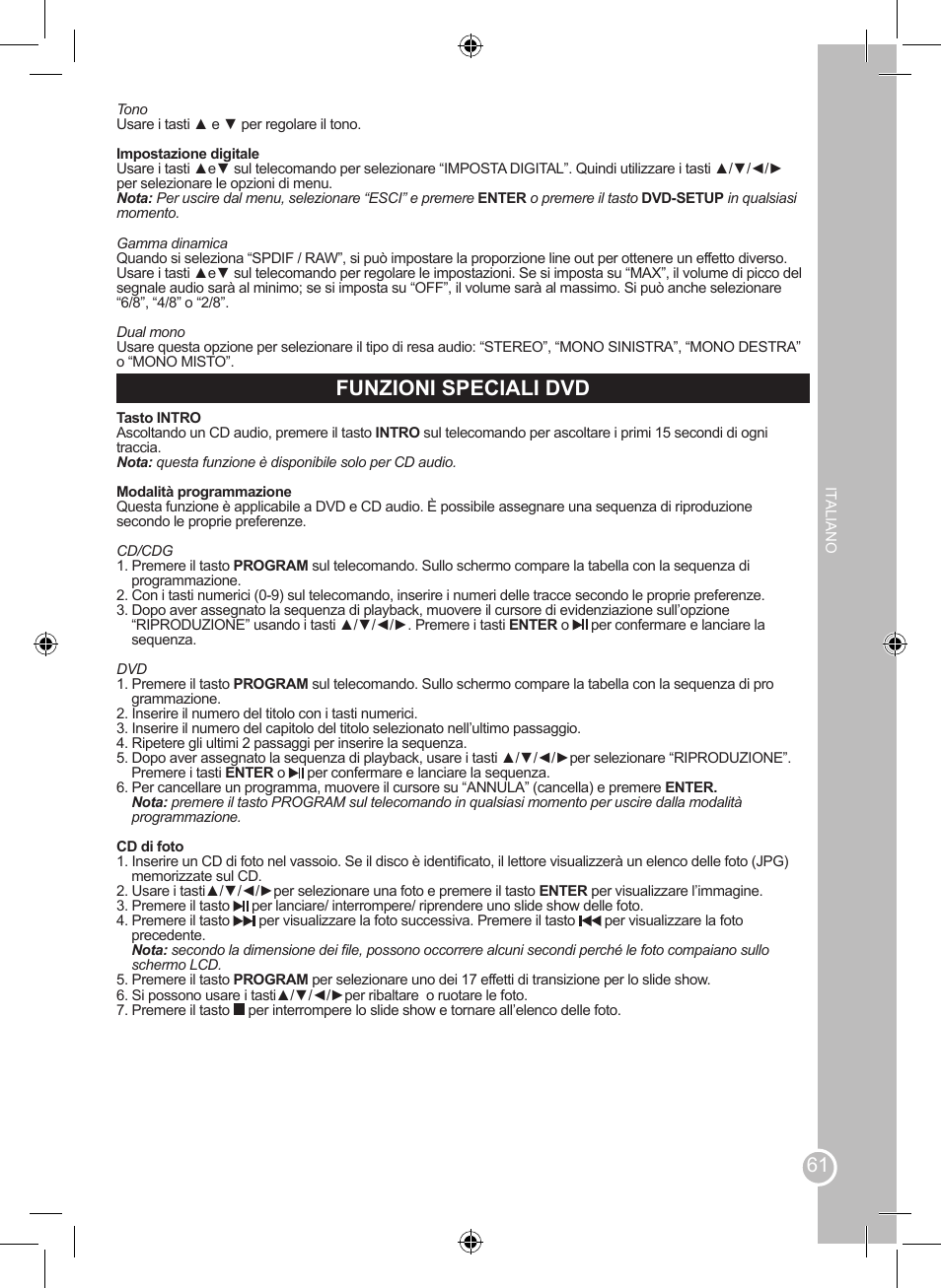 Funzioni speciali dvd | Lexibook LCDDVD2SP User Manual | Page 61 / 88