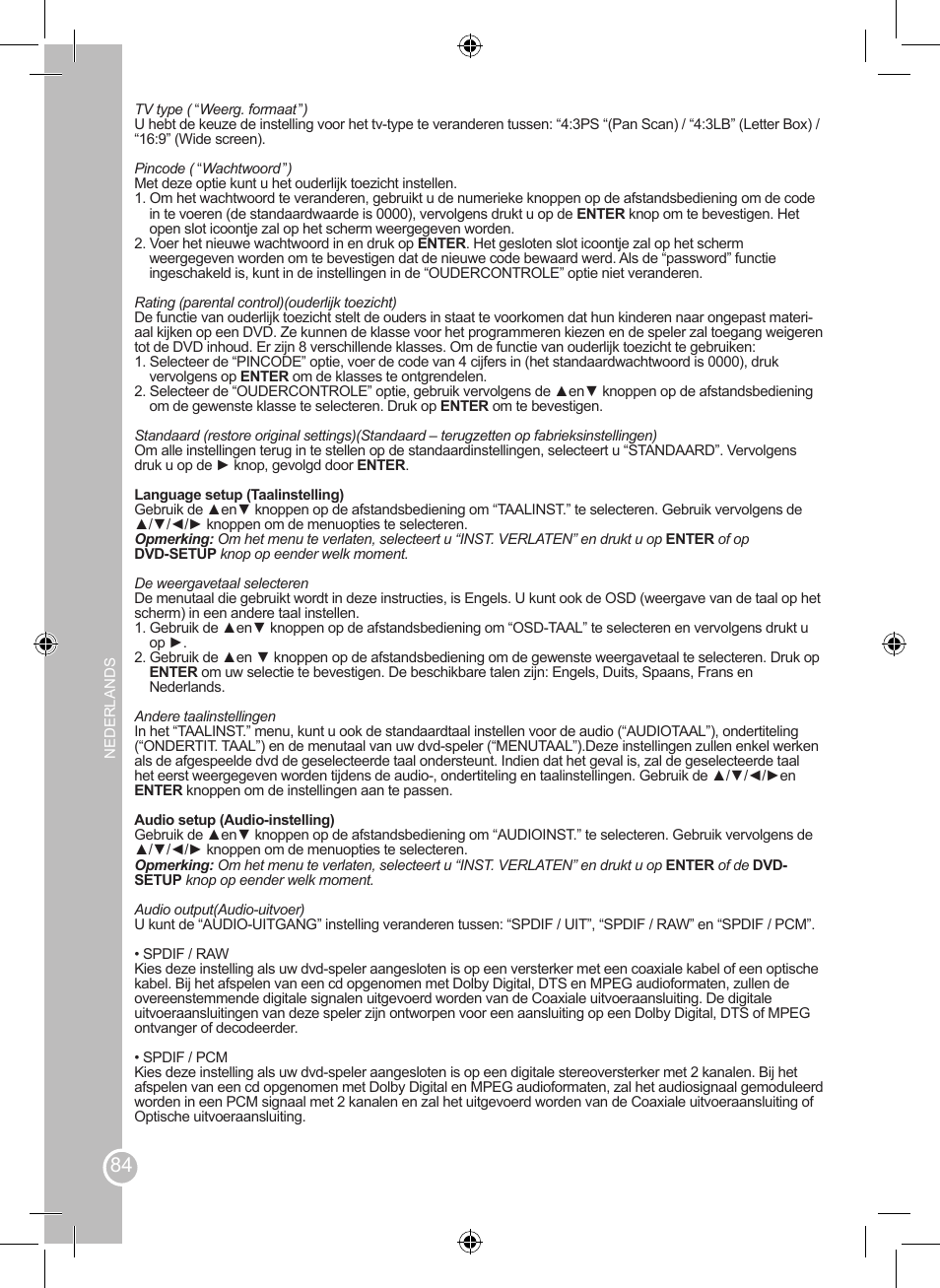 Lexibook LCDDVD2SP User Manual | Page 84 / 88