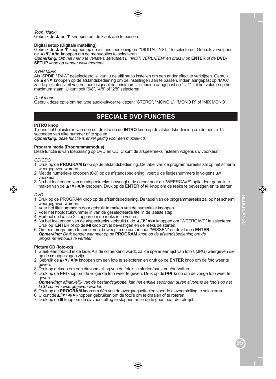 Speciale dvd functies | Lexibook LCDDVD2SP User Manual | Page 85 / 88