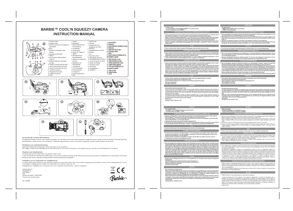 Barbie™ cool'n squeezy camera instruction manual | Lexibook CJ605BB User Manual | Page 2 / 2