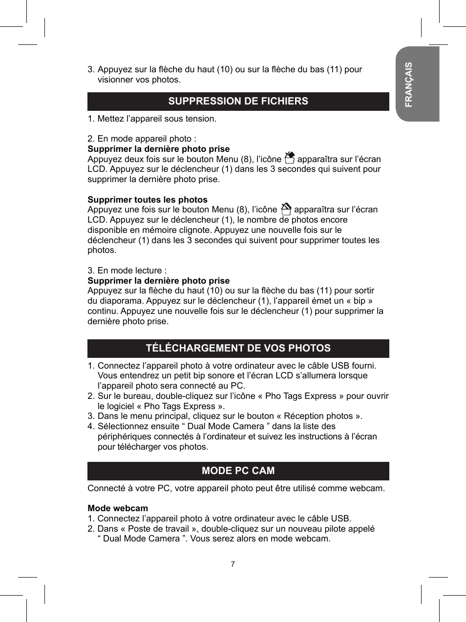 Lexibook DJ025 Series User Manual | Page 7 / 42