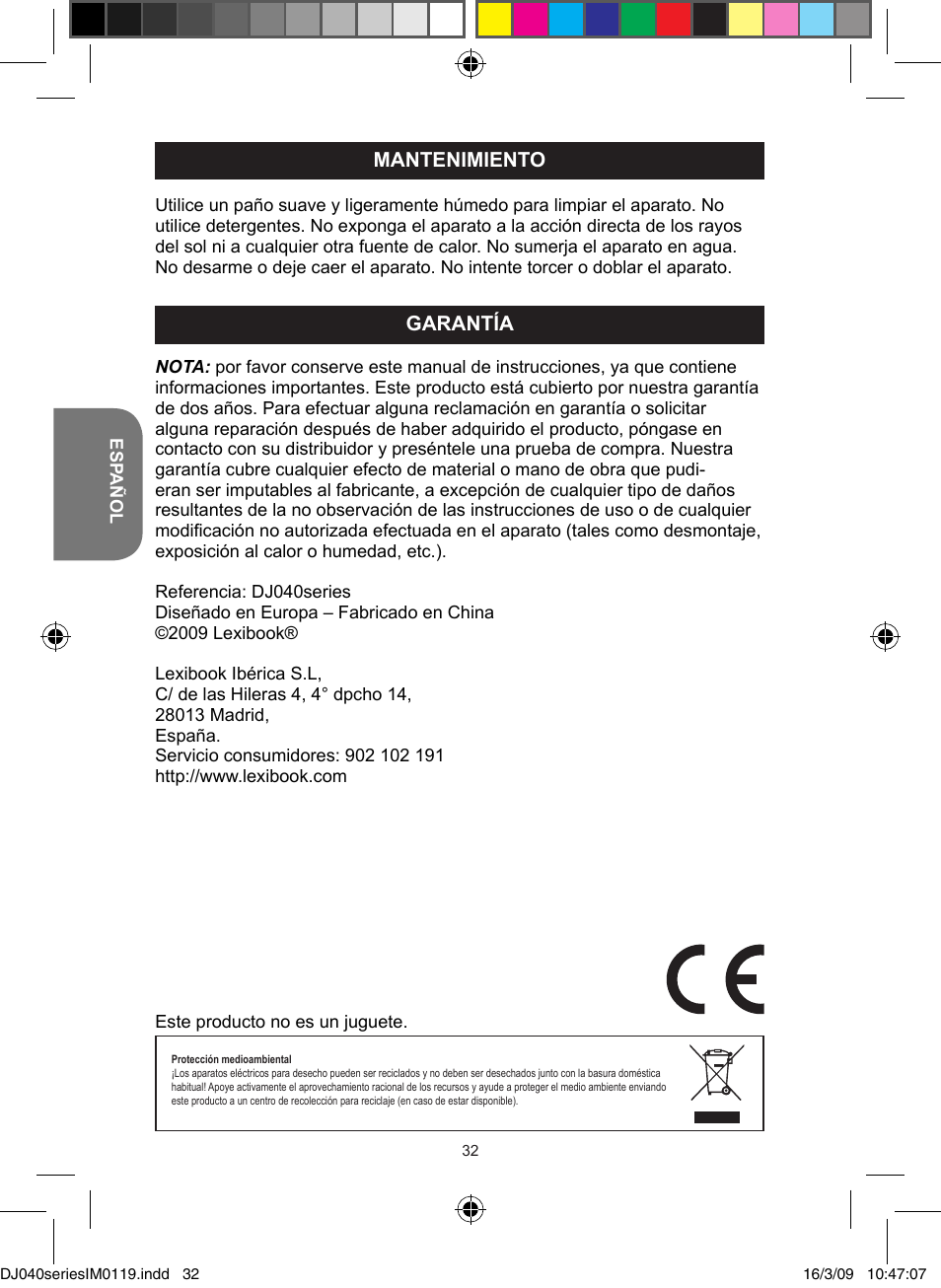 Lexibook DJ040 Series User Manual | Page 32 / 75
