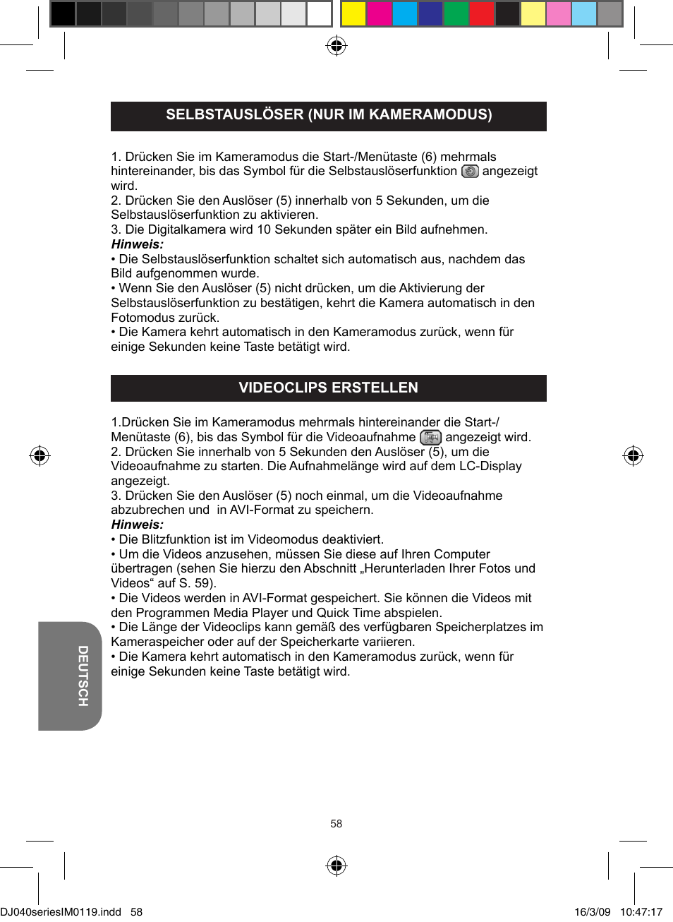 Lexibook DJ040 Series User Manual | Page 58 / 75