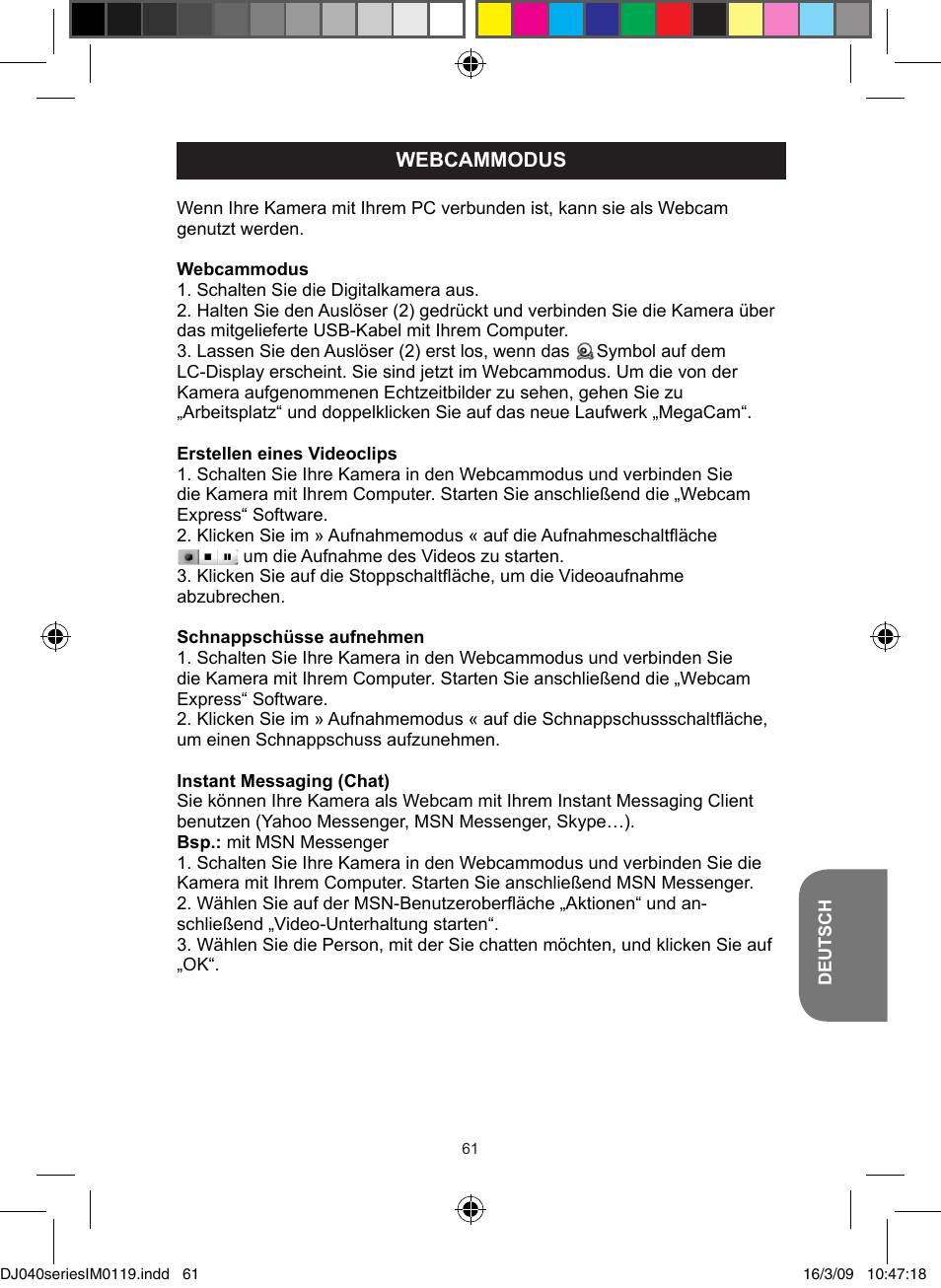 Lexibook DJ040 Series User Manual | Page 61 / 75