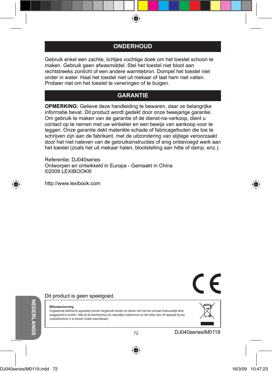 Lexibook DJ040 Series User Manual | Page 72 / 75