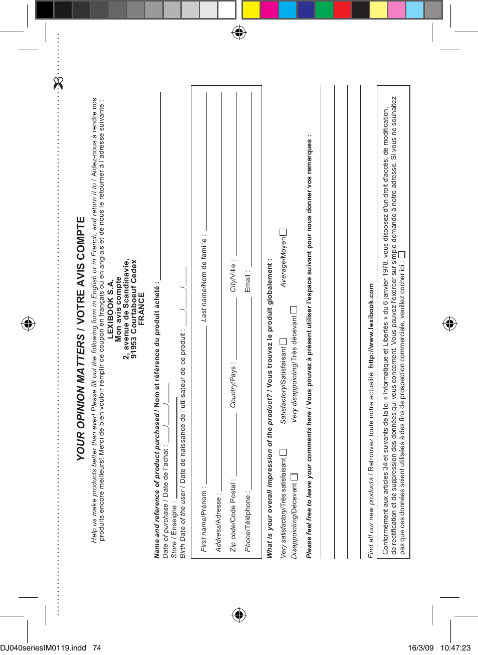 Lexibook DJ040 Series User Manual | Page 74 / 75