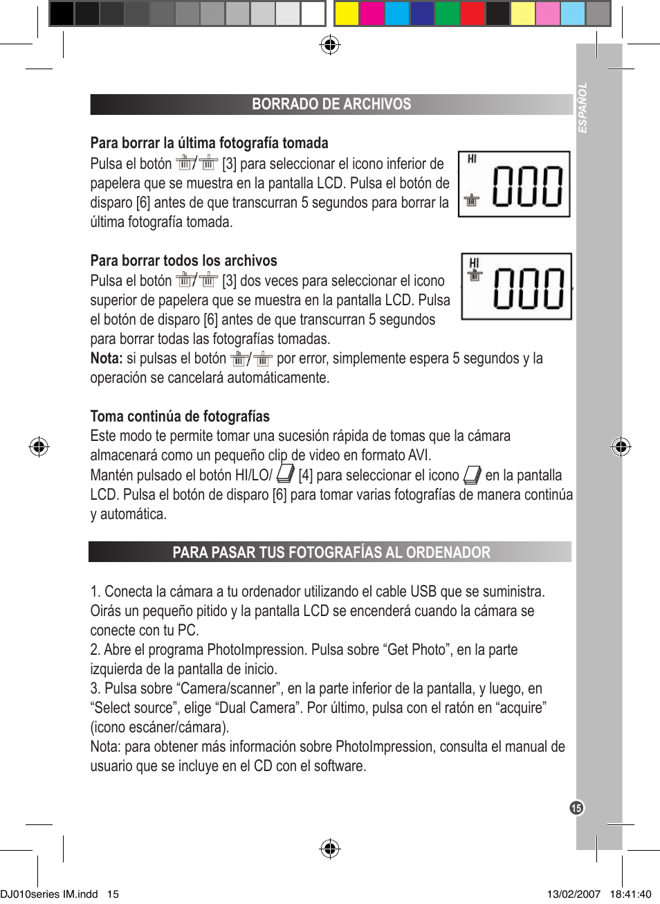 Lexibook DJ010BB / DJ010NO / DJ010SP / DJ010i1 User Manual | Page 15 / 37